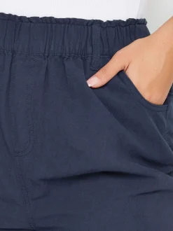 Donkerblauw - Yours Curve koele 100% katoenen shorts