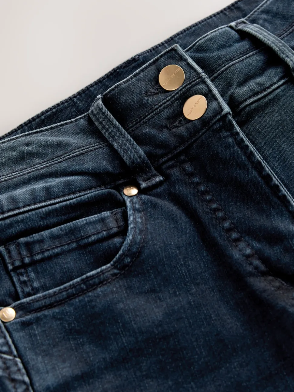 Donkerblauw denim - Lift, slim en shape jeans met bootcut