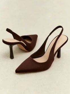 Donkerbruin - Linzi Dash Slingback Court Heels