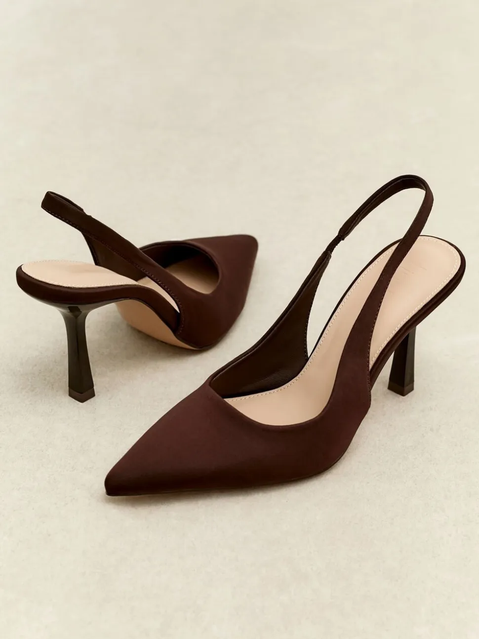 Donkerbruin - Linzi Dash Slingback Court Heels