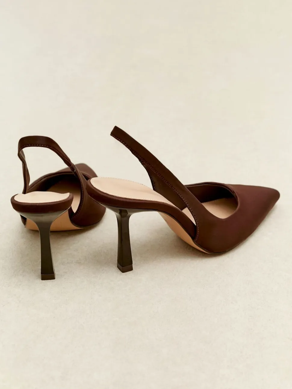 Donkerbruin - Linzi Dash Slingback Court Heels
