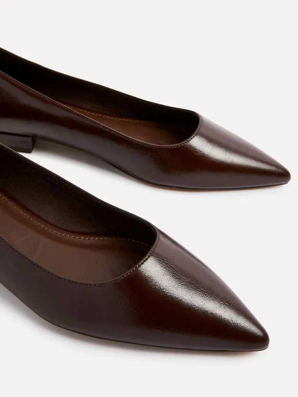 Donkerbruin - Linzi Orian Pointed Toe Ballet Flats