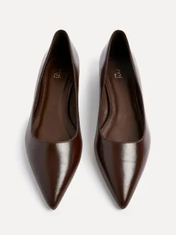 Donkerbruin - Linzi Orian Pointed Toe Ballet Flats