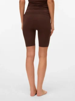Donkerbruin - Mamalicious Maternity Seamless Leggings