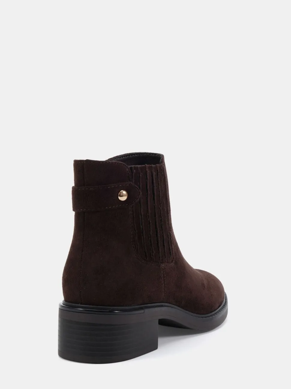 Donkerbruin - Novo Wide Fit Darlina Flat Chelsea Ankle Boots
