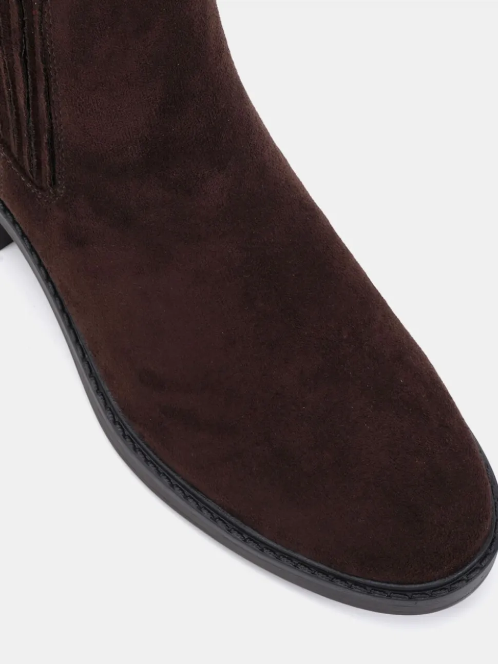 Donkerbruin - Novo Wide Fit Darlina Flat Chelsea Ankle Boots