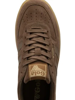 Donkerbruin suède - Gola Hawk damessneakers