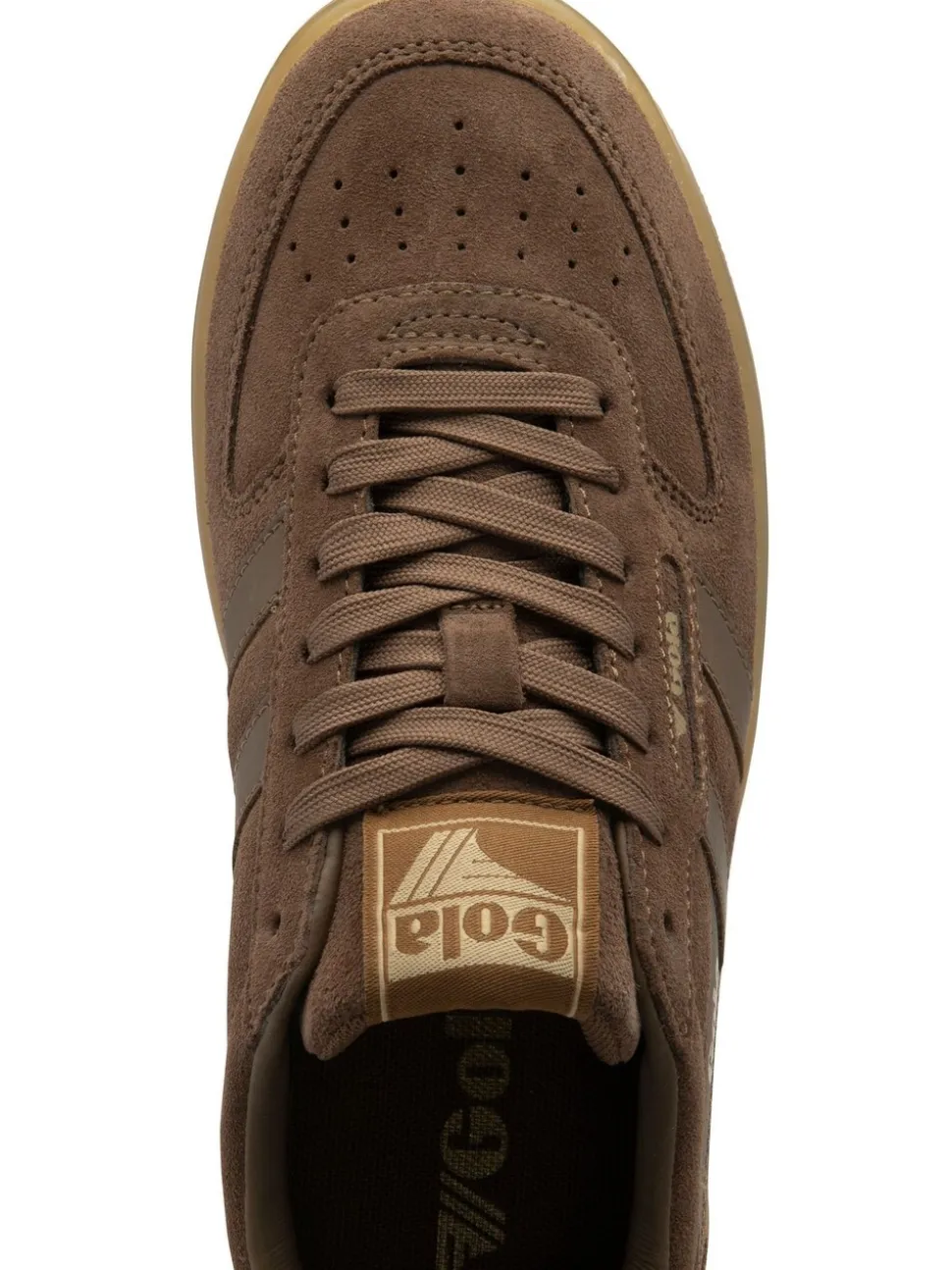 Donkerbruin suède - Gola Hawk damessneakers