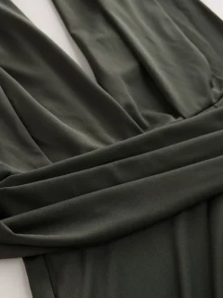 Donkergroen - Multiway jersey Maxi-jurk voor bruiloftsgasten