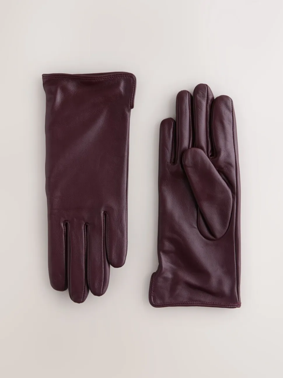 Donkerkersenrood - Leren handschoenen
