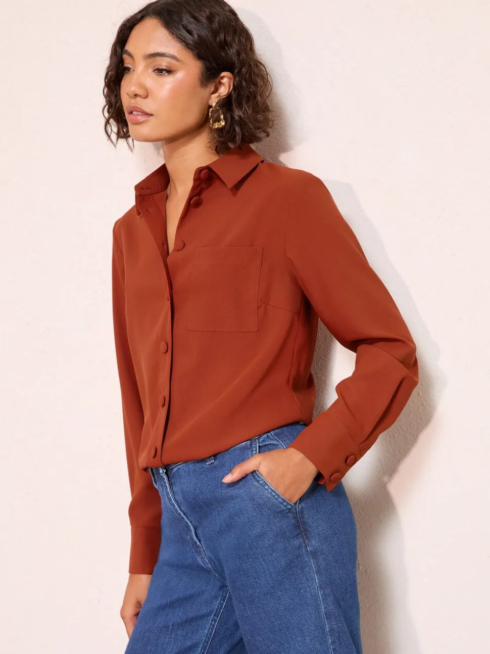 Donkeroranje - Friends Like These Boxy Covered Button Shirt
