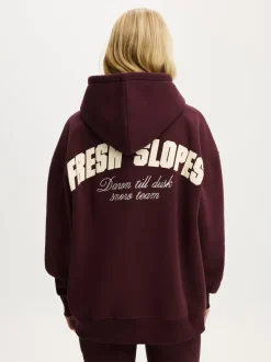 Donkerrood - Cotton On Plush Premium Graphic Hoodie