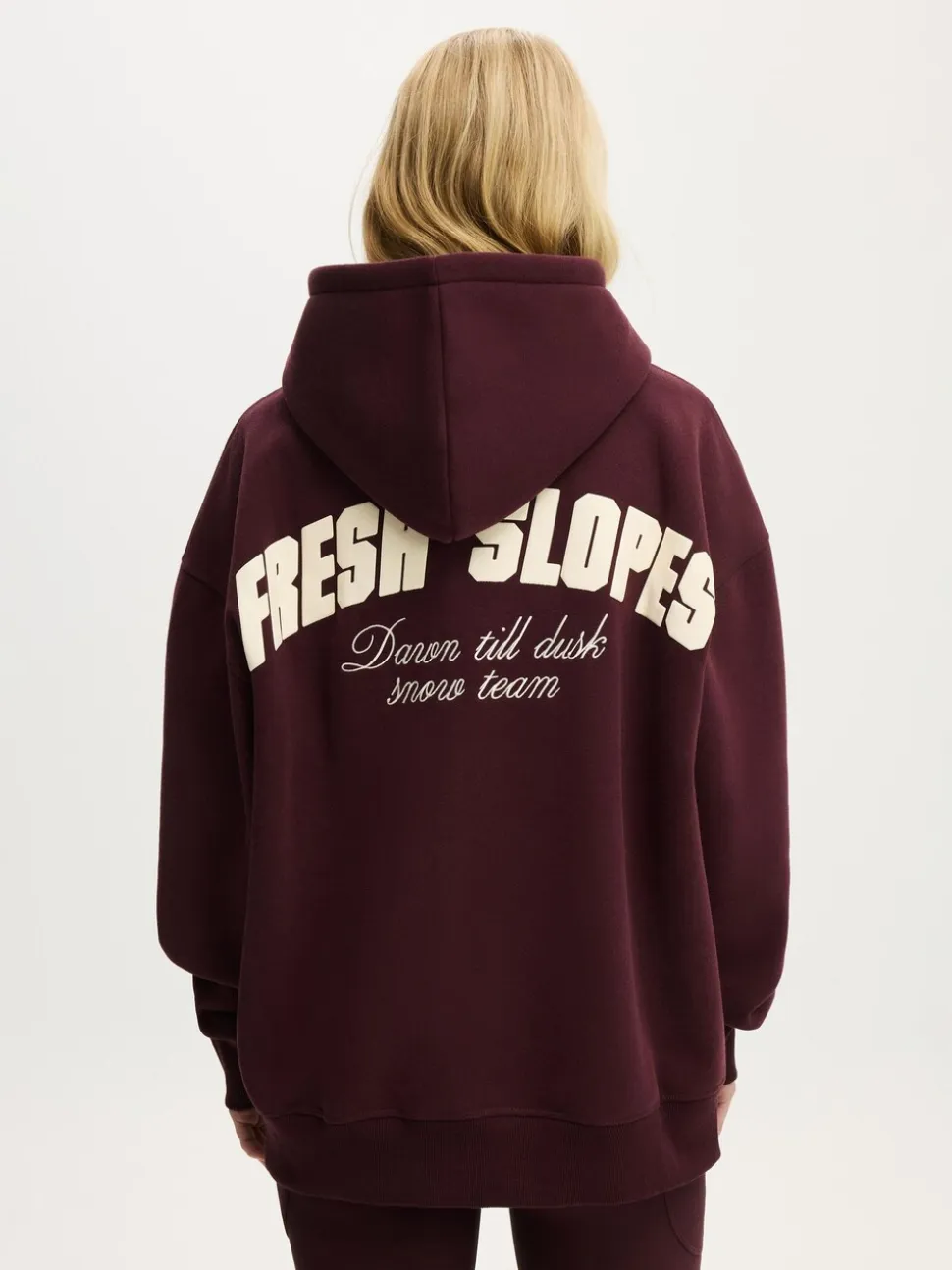 Donkerrood - Cotton On Plush Premium Graphic Hoodie