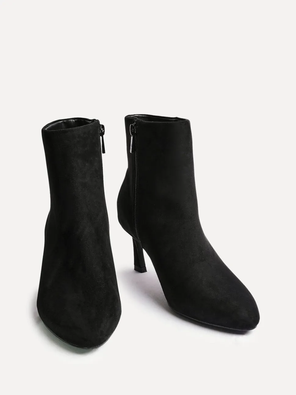 Donkerzwart - Linzi Reserve Round Toe Stiletto Ankle Boots