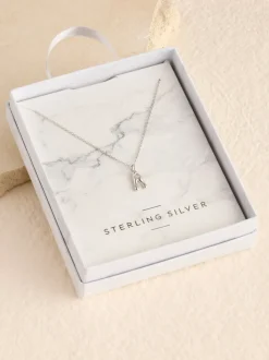 Echt zilver - Halsketting met hoofdletter
