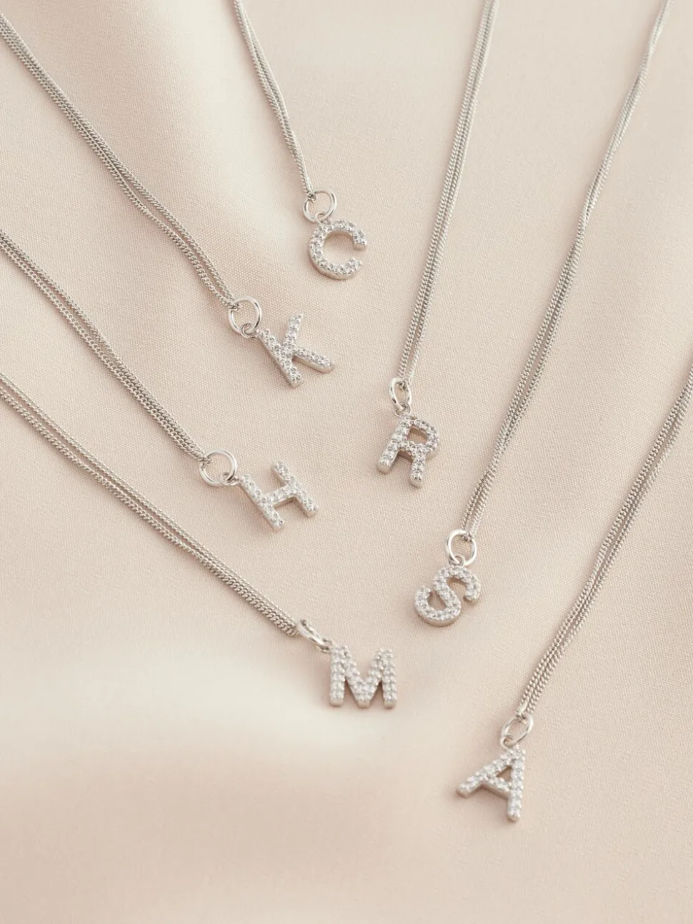 Echt zilver - Initial Cubic Zirconia Necklace