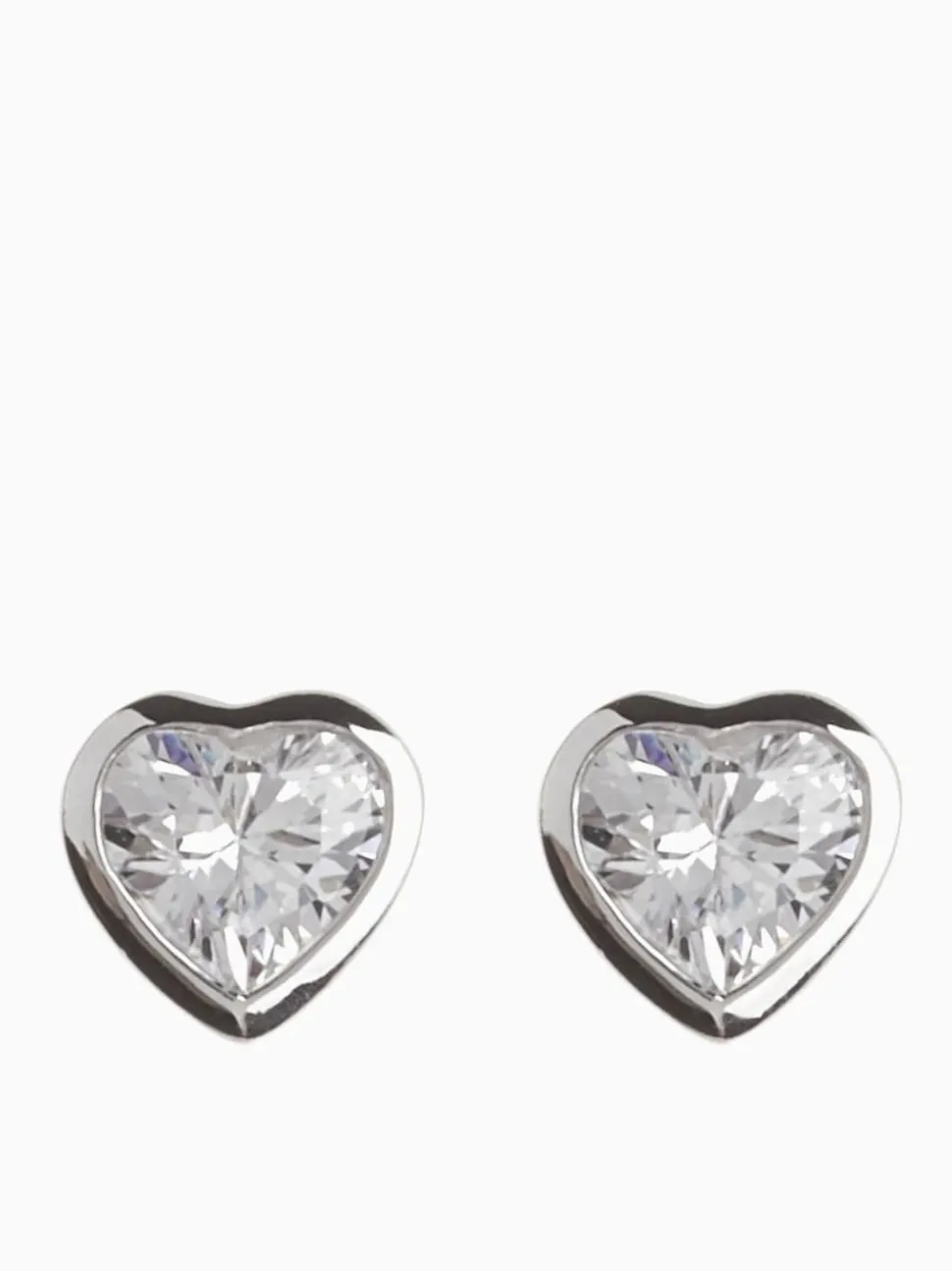 Echt zilver - Oorknopjes met hartje