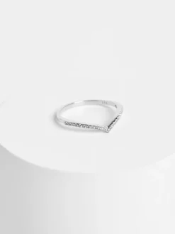 Echt zilver - Sparkle Wishbone Ring