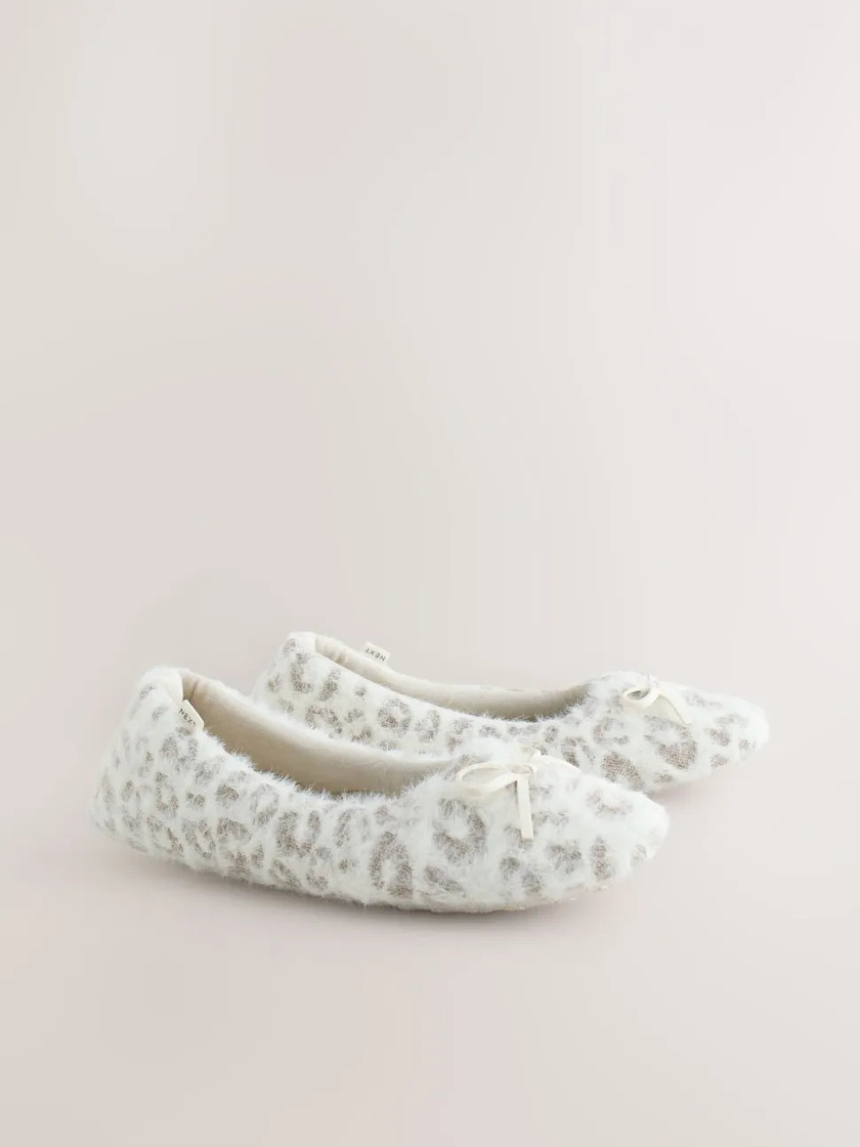 Ecru - Ballerinapantoffels met dierenprint