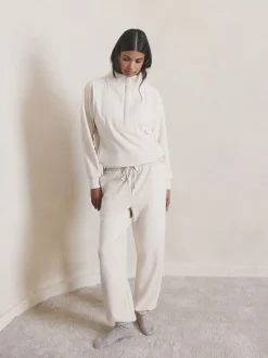 Ecru - Fleece joggingbroek