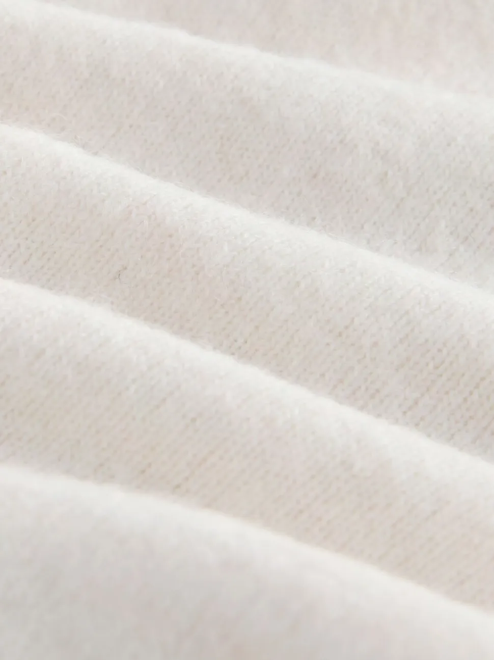 Ecru - Gebreid vest met ronde hals