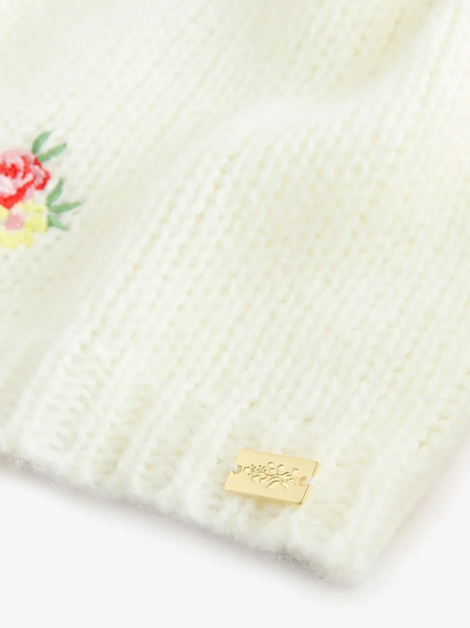Ecru - Laura Ashley Embroidered Floral Cardigan