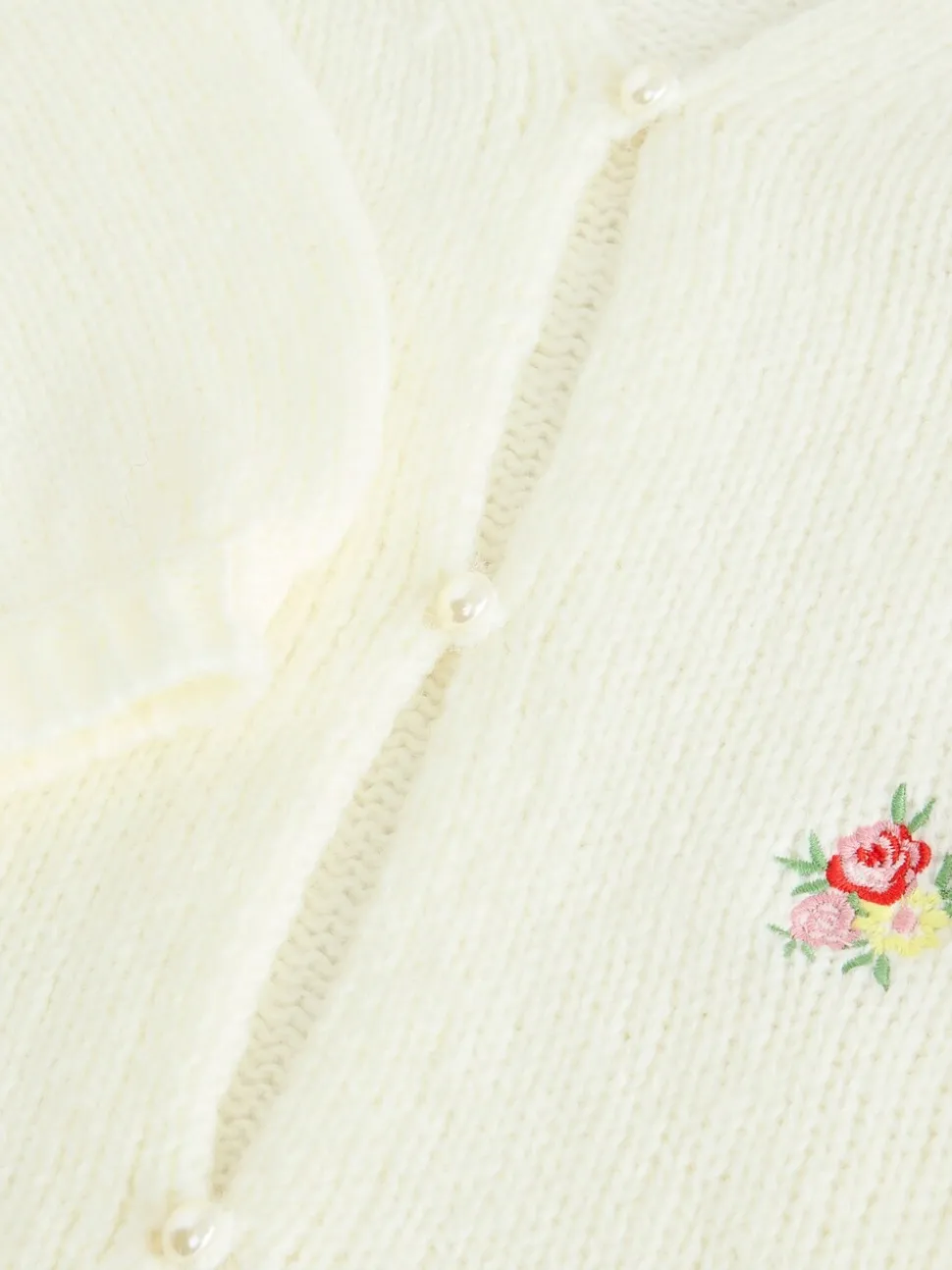 Ecru - Laura Ashley Embroidered Floral Cardigan
