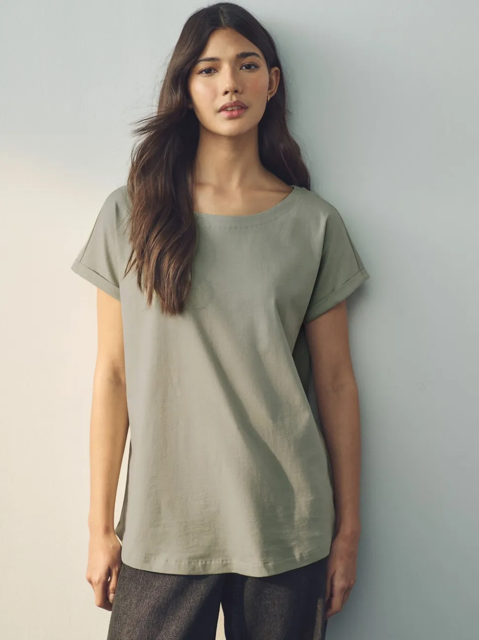 Ecru/Taupe/Bruin/Blauw/Geel - Set van 5 T-shirts met kapmouwtjes