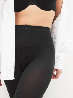Effen zwart - Thermische 100D maillot