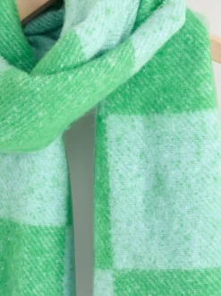 Eleanor Bowmer Blue and Green Check Scarf