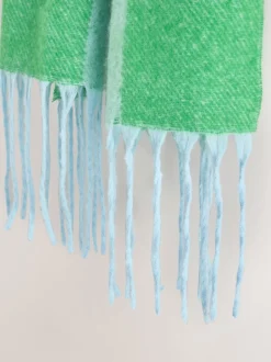 Eleanor Bowmer Blue and Green Check Scarf