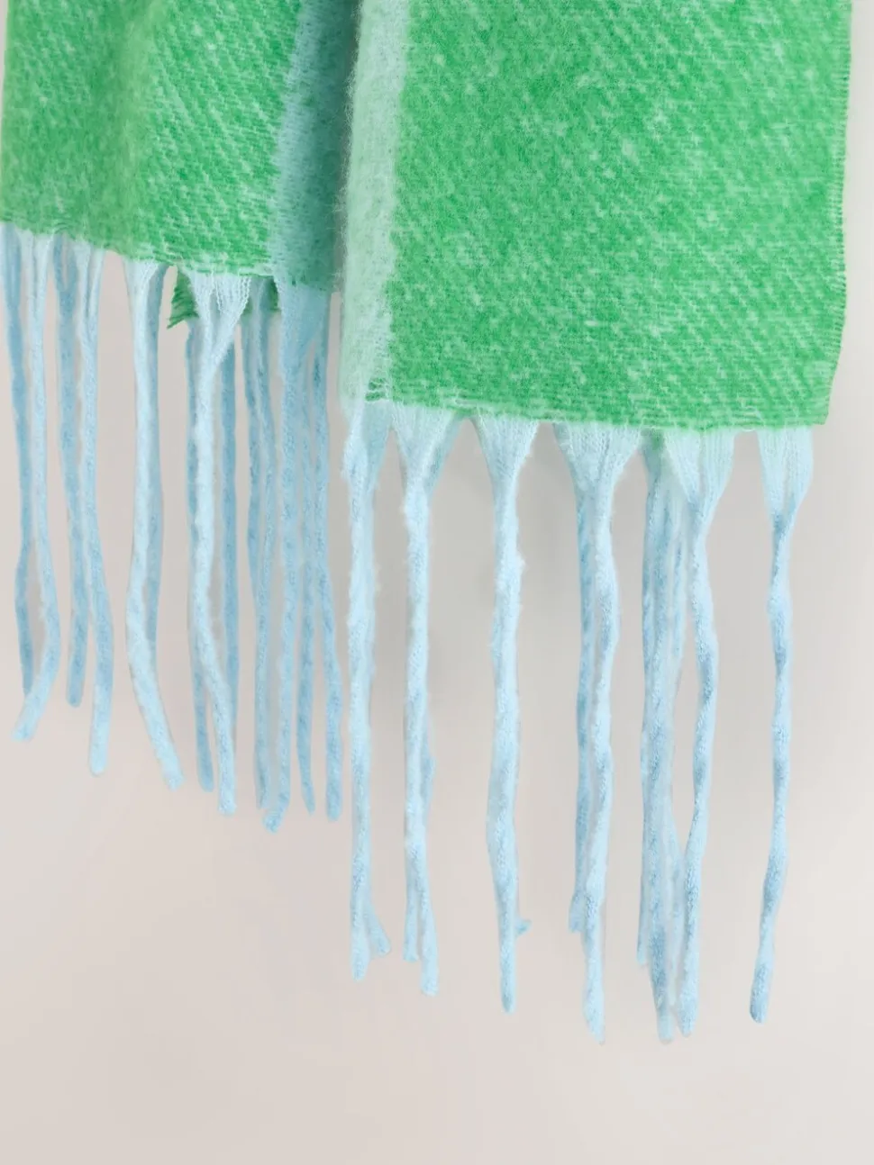 Eleanor Bowmer Blue and Green Check Scarf
