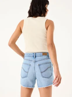 FatFace - Denim short met gerafelde rand
