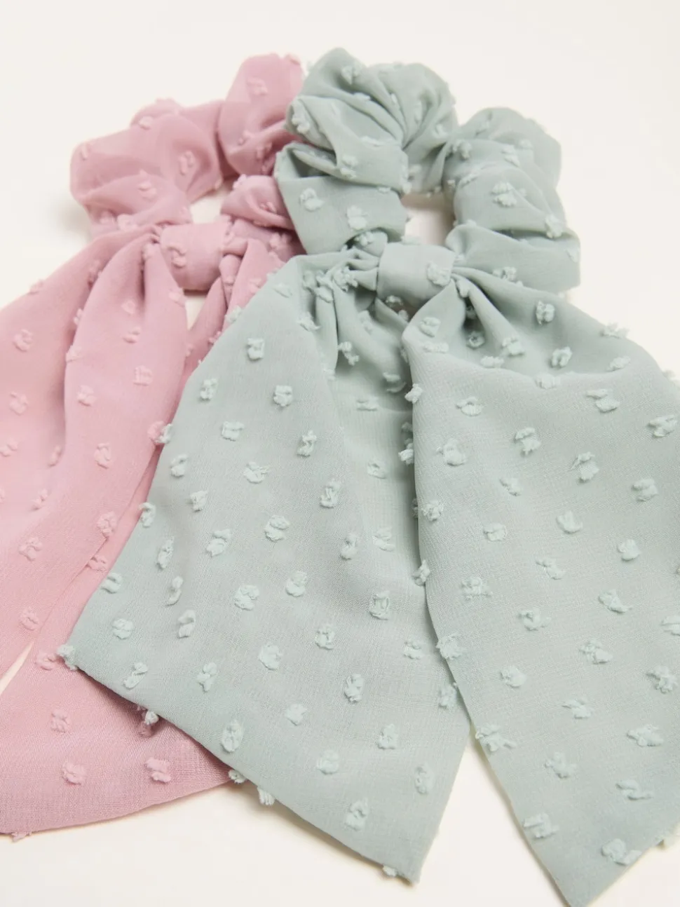 FatFace 2 Pack Dobby Tie Scrunchies