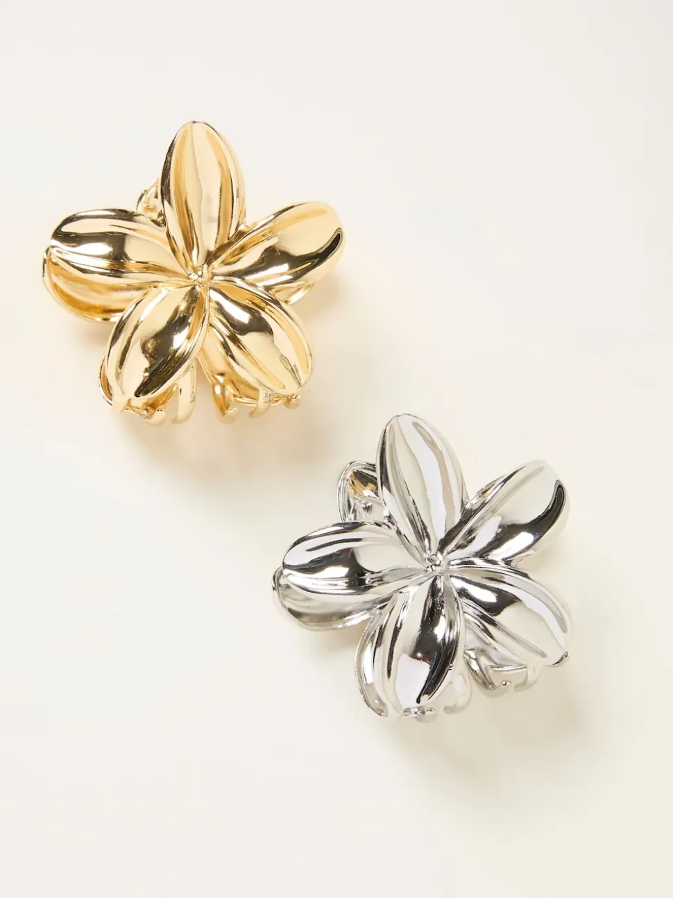 FatFace 2 Pack Metal Flower Claw Clips