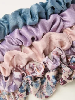 FatFace 5 Pack Satin Scrunchies