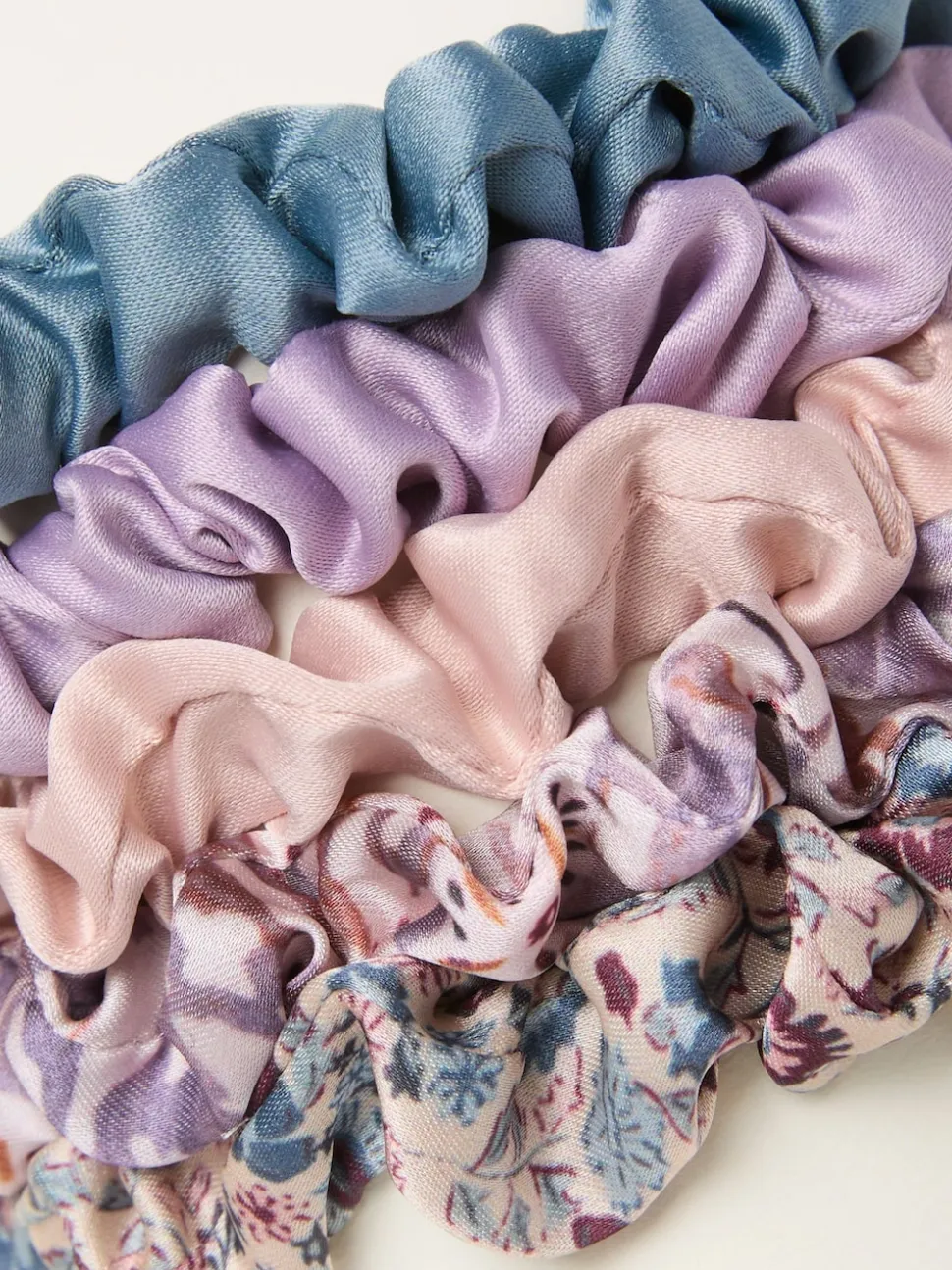 FatFace 5 Pack Satin Scrunchies