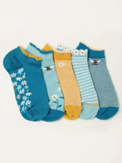 FatFace 5 Pairs of Trainer Socks