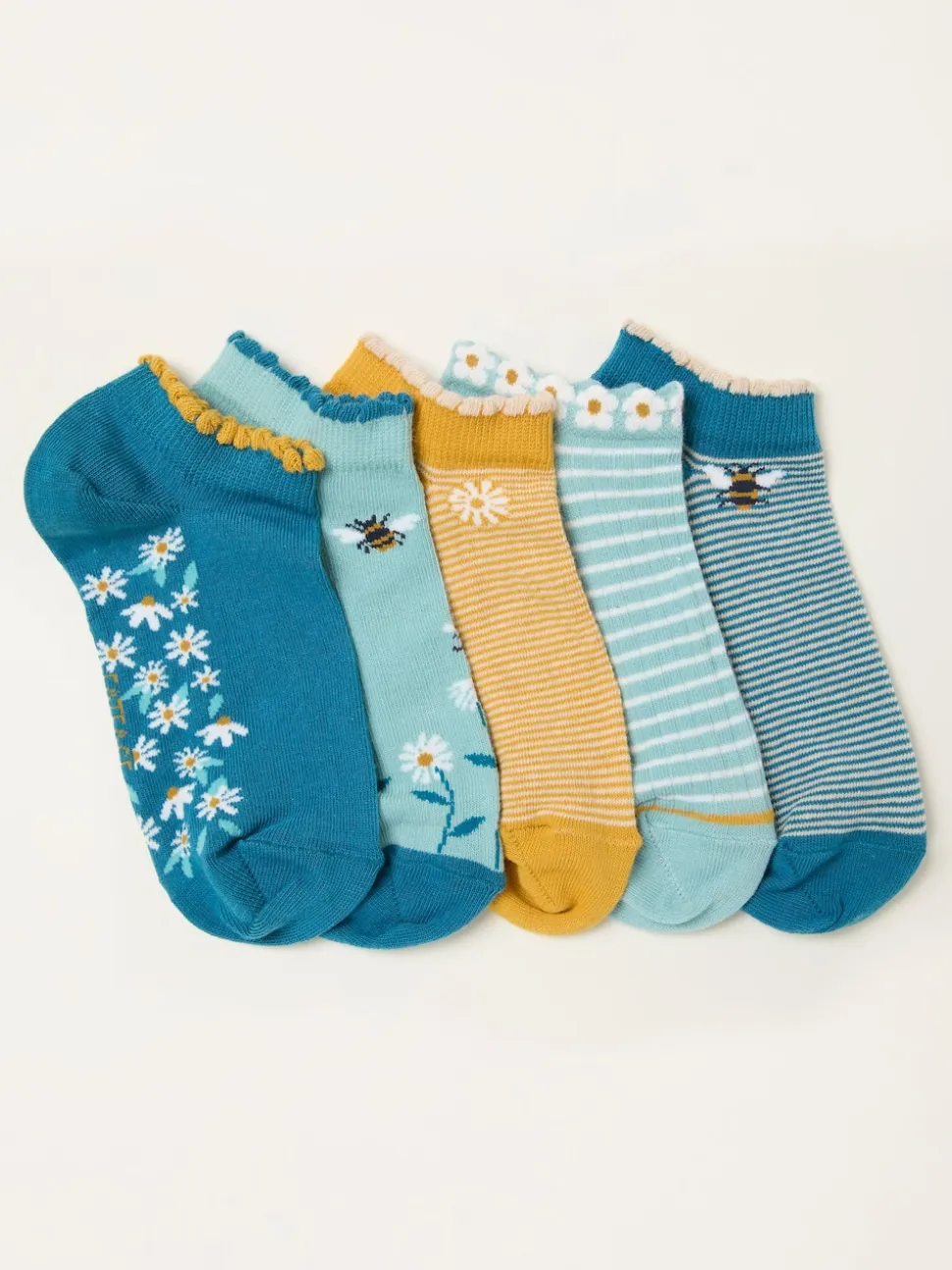 FatFace 5 Pairs of Trainer Socks