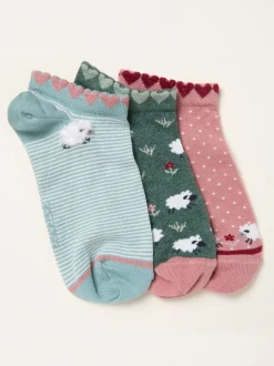 FatFace 3 Pairs of Trainer Socks