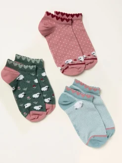 FatFace 3 Pairs of Trainer Socks