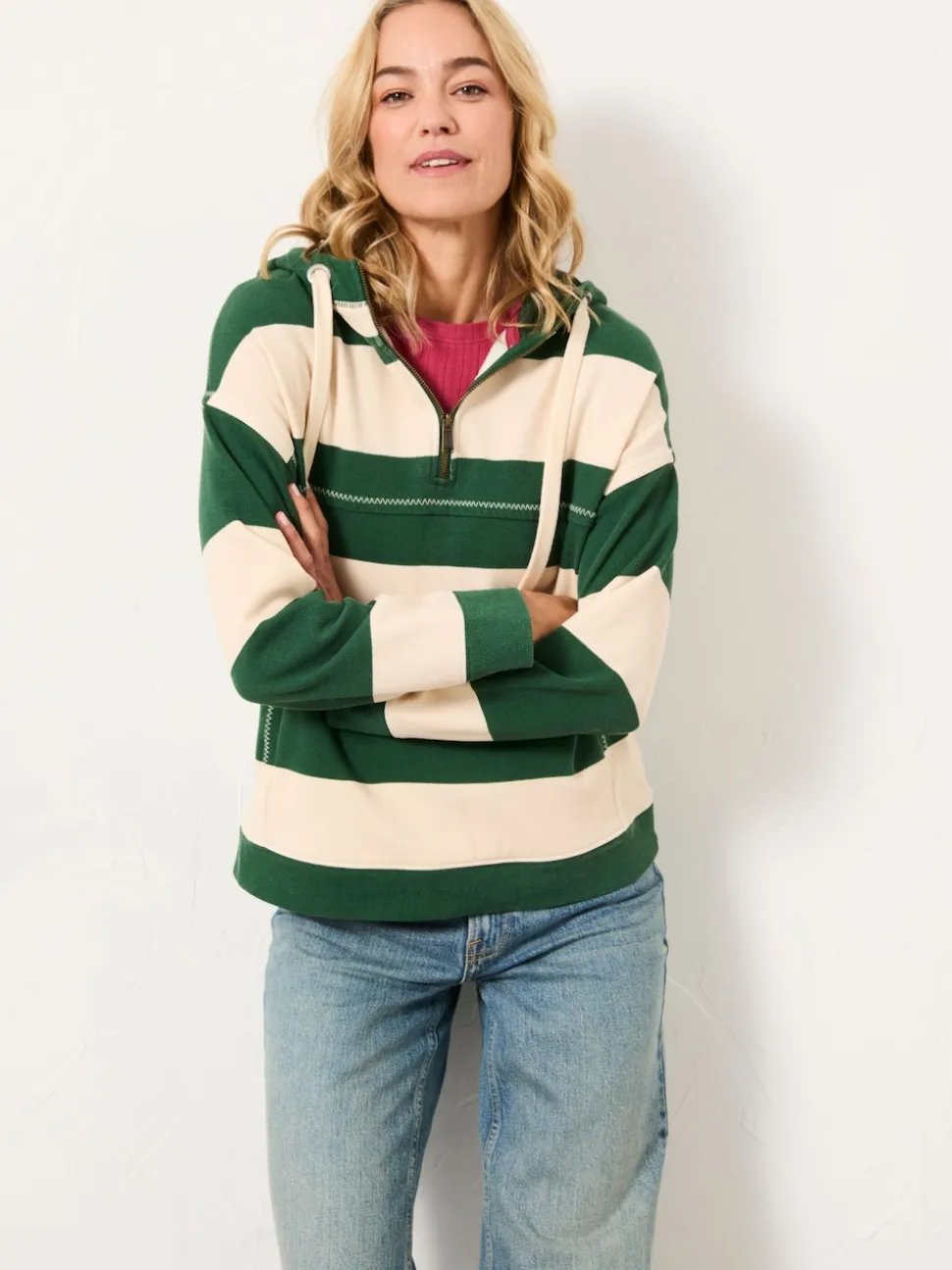 FatFace 1988 Stripe Hoodie
