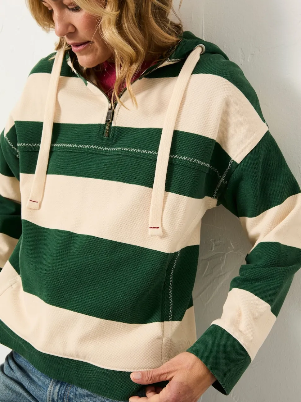 FatFace 1988 Stripe Hoodie