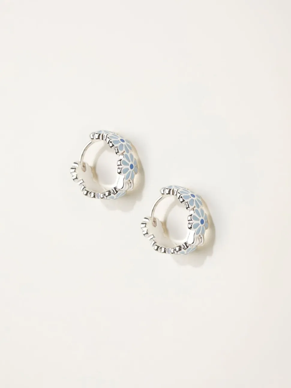 FatFace Daiy Enamel Hoop Earrings