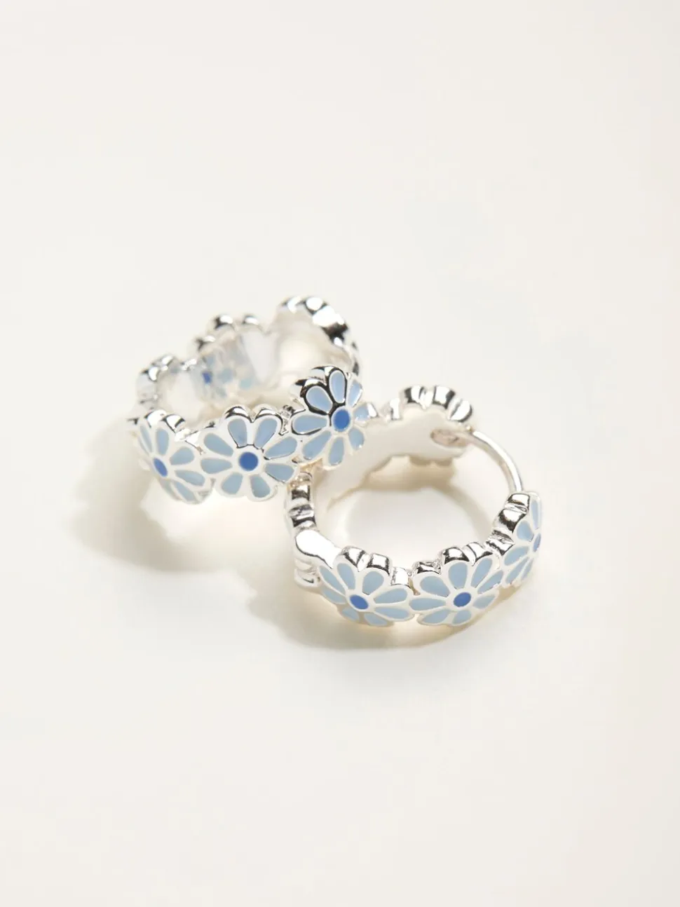 FatFace Daiy Enamel Hoop Earrings