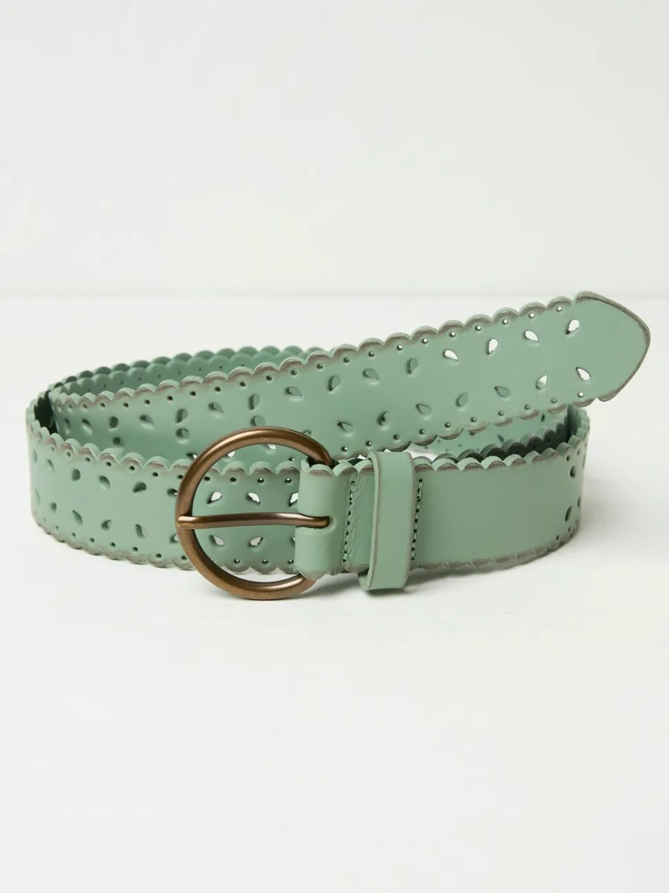 FatFace geschulpte leren riem voor jeans