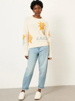 FatFace Knitted Surf Pattern Jumper