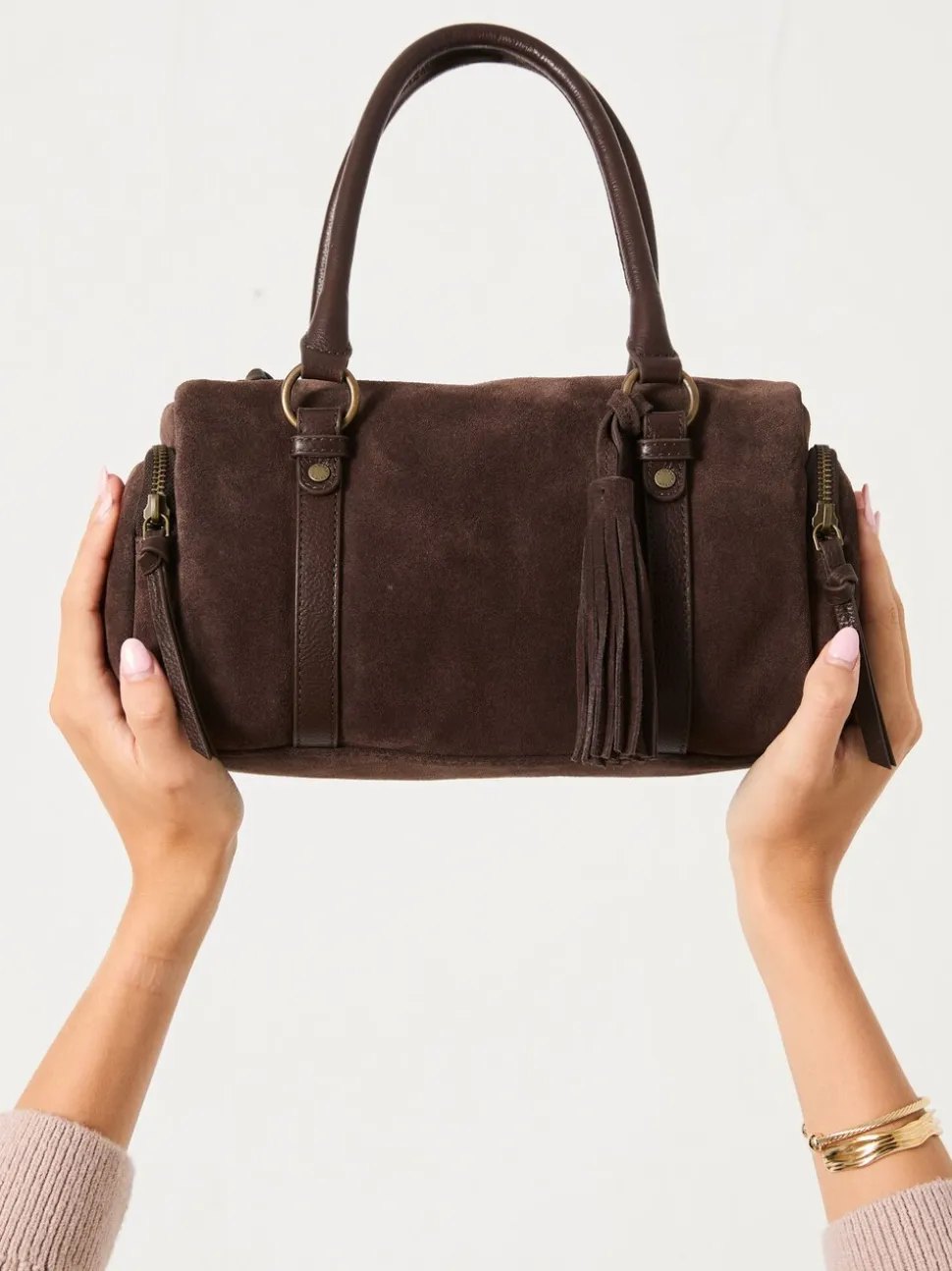 FatFace Suede Bowling Bag