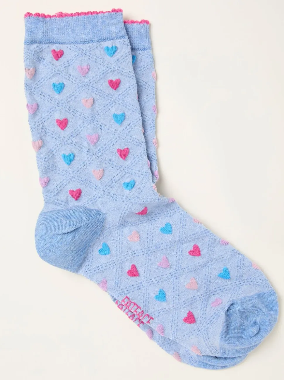 FatFace Textured Heart Socks