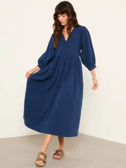 FatFace Textured Midi Dress